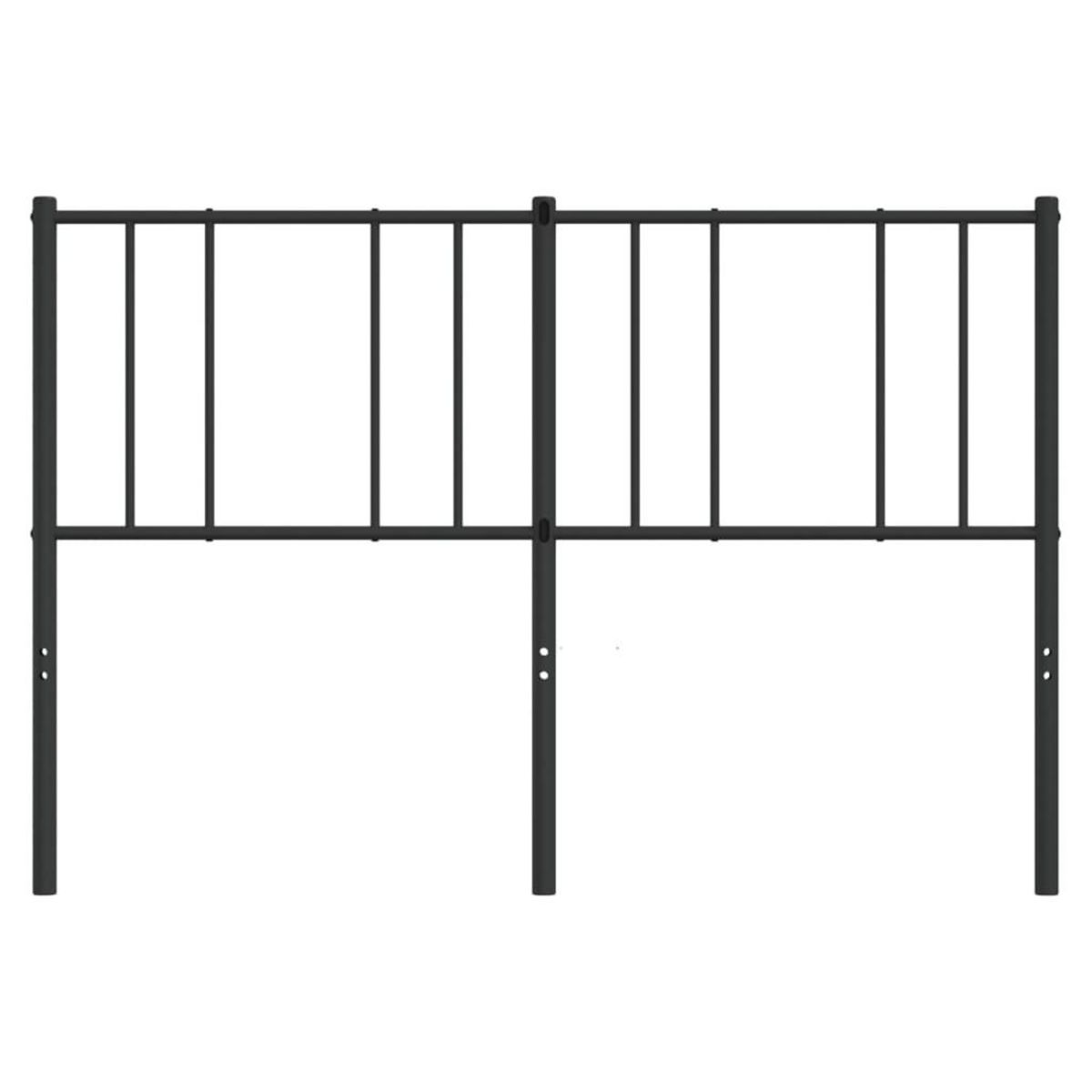 VIDAXL Tete de lit metal noir 160 cm