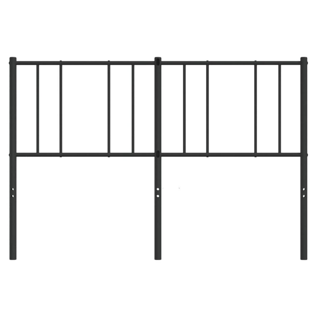 VIDAXL Tete de lit metal noir 160 cm