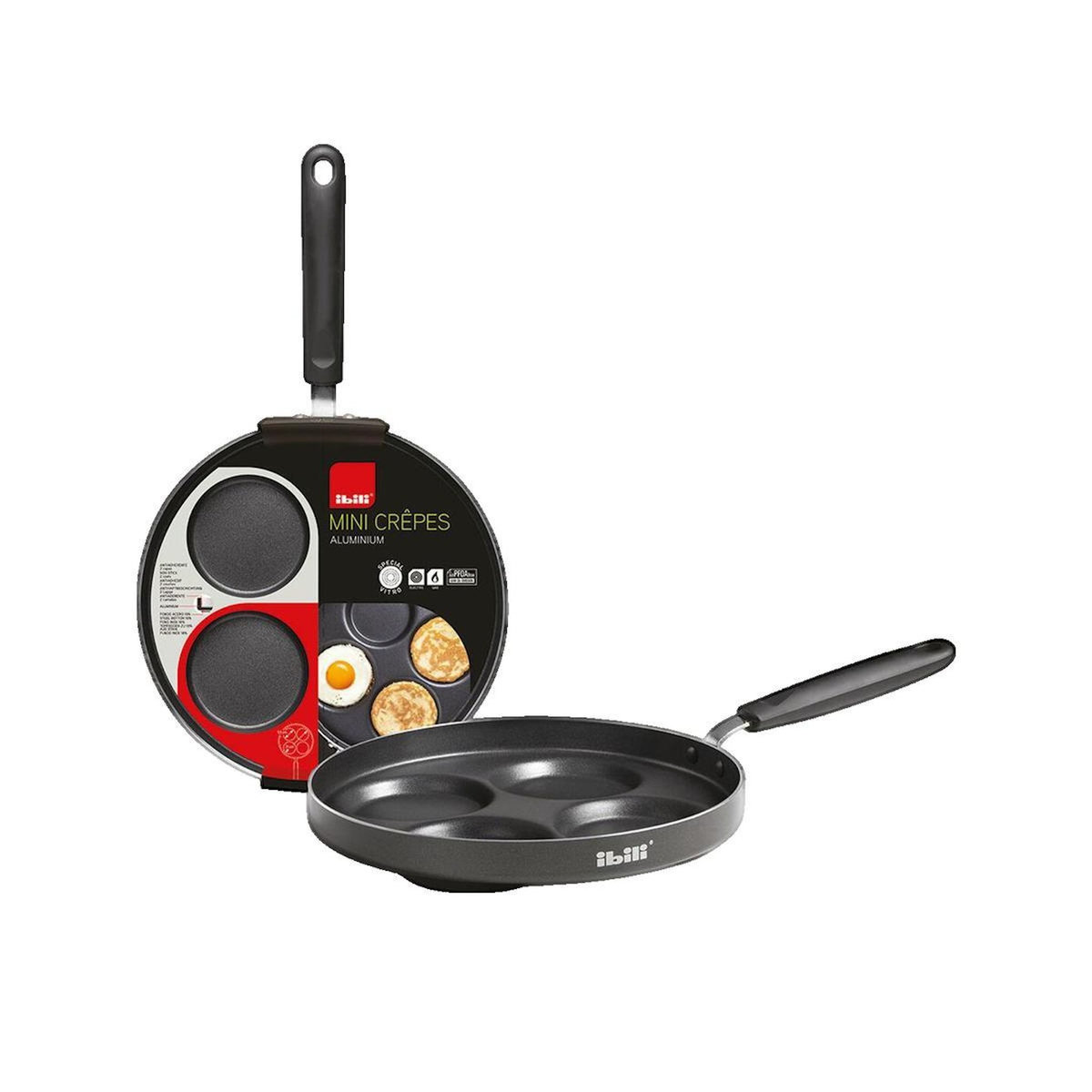 IBILI Poêle à crêpes Ibili Aluminium 26 cm 4 cavités