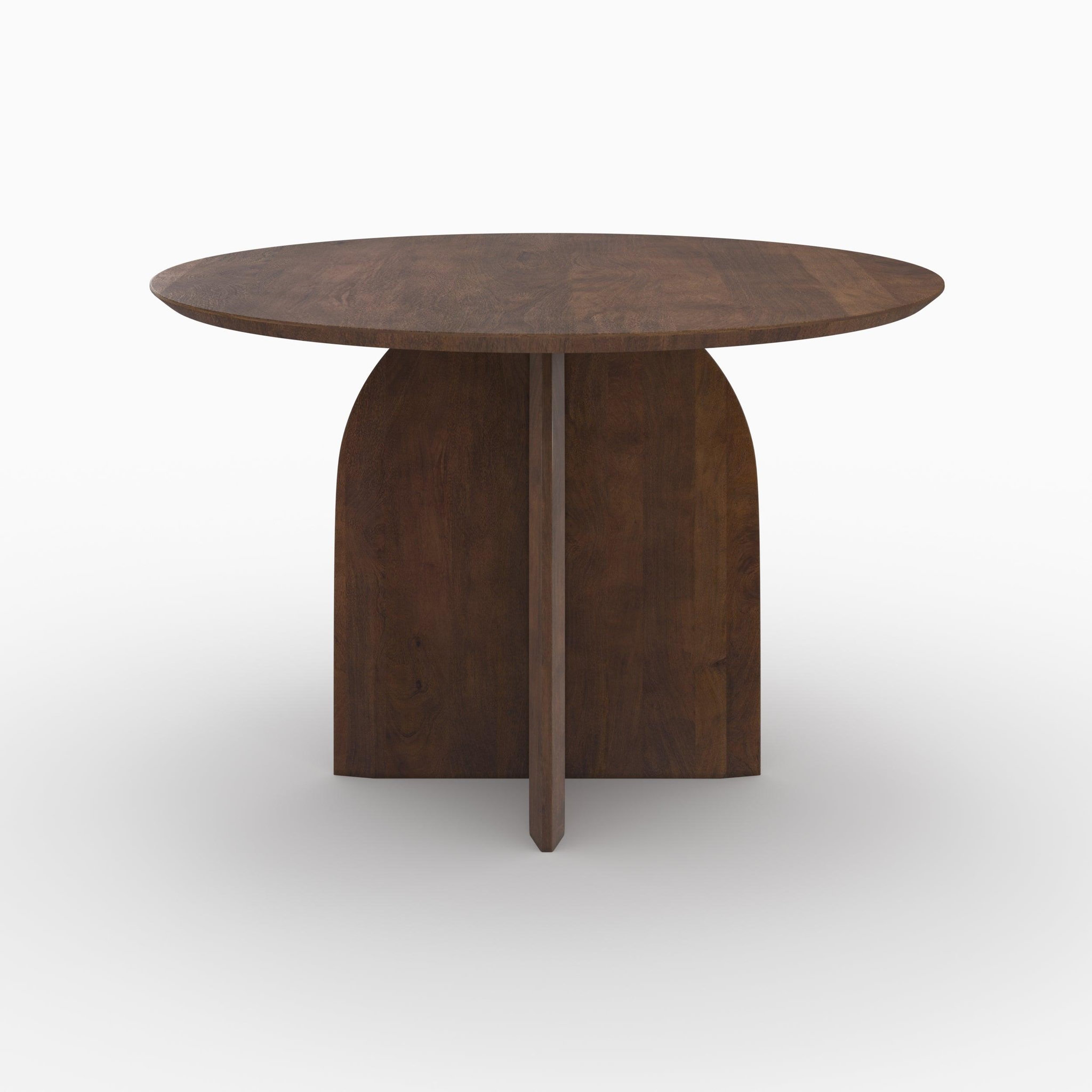 Voir la diapositive 3 : MAISON PAVANE Table ronde en bois de manguier 4 places-caïpi