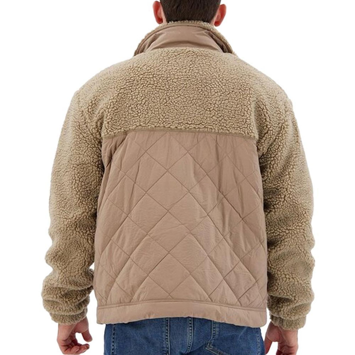 SUPERDRY Veste Sherpa Marron Homme SUPERDRY Workwear Hybrid