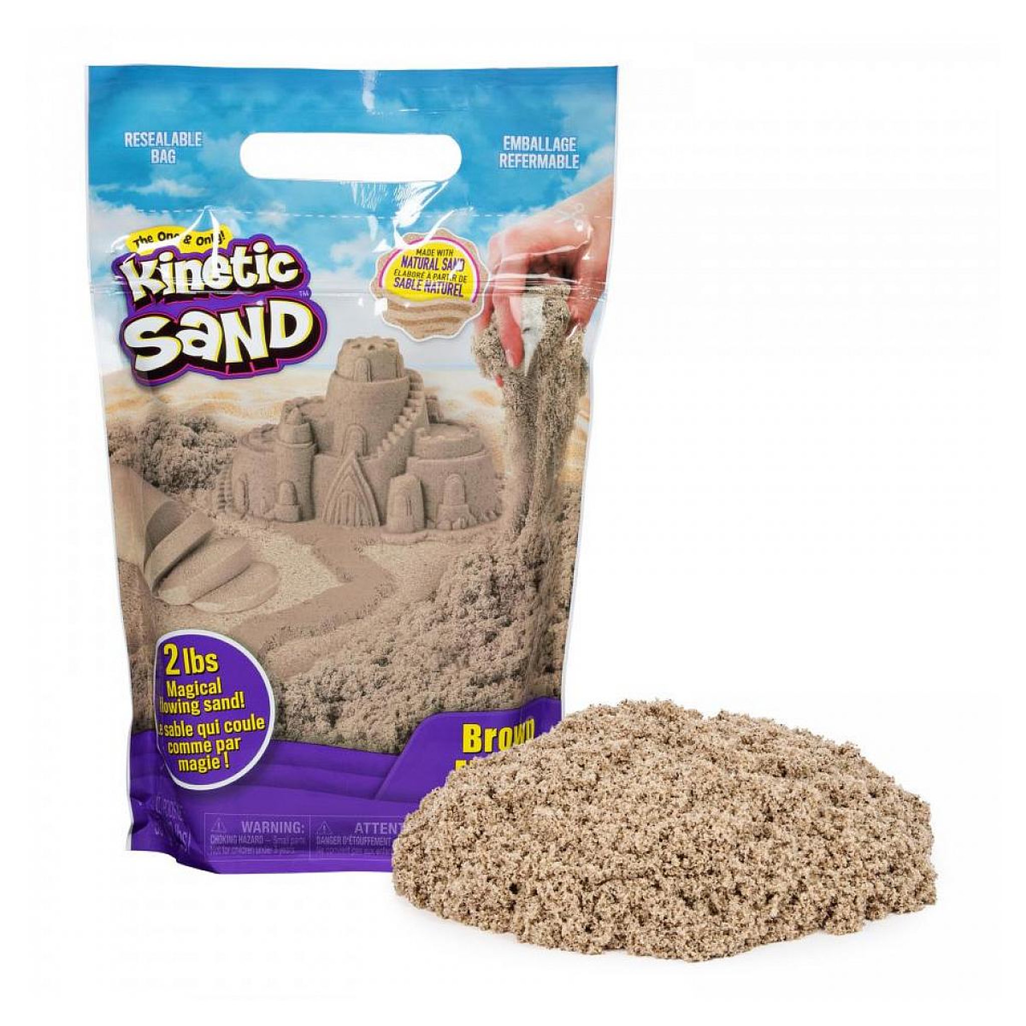 Voir la diapositive 2 : SPIN MASTER Kinetic Sand Pack de Sable naturel 907 g