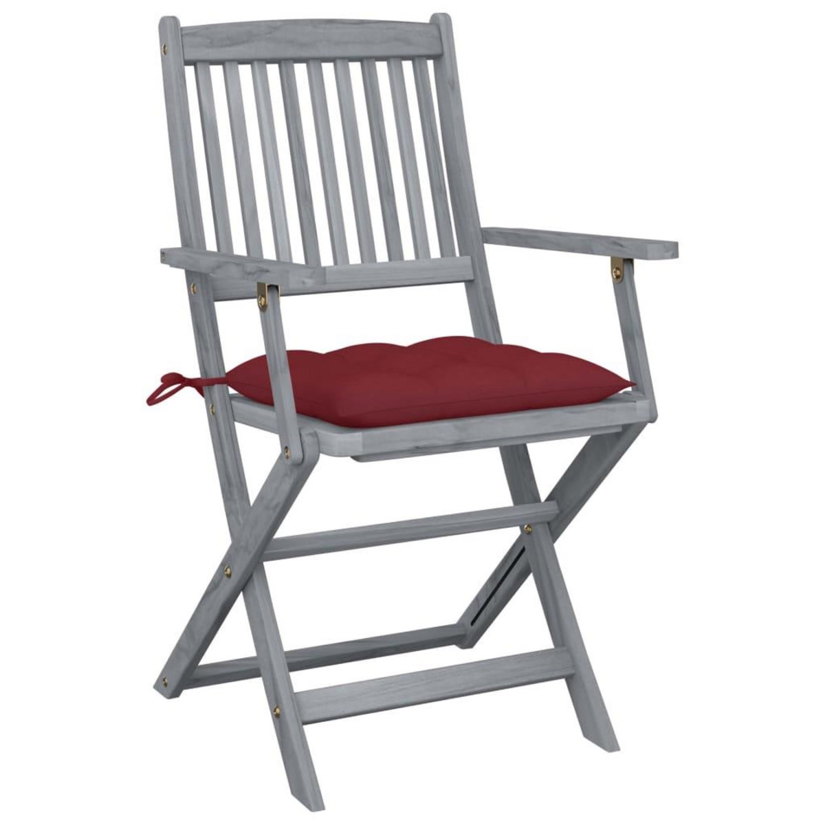VIDAXL Chaises pliables d'exterieur lot de 2 et coussins Bois d'acacia