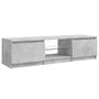 Voir la diapositive 3 : VIDAXL Meuble TV avec lumieres LED gris beton 140x40x35,5 cm