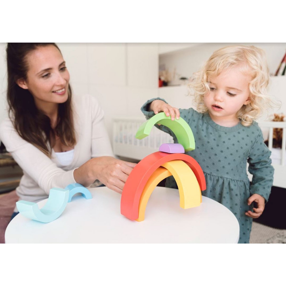 One Two Fun Mon arc-en-ciel en bois Montessori