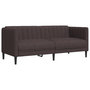 Voir la diapositive 2 : VIDAXL Canape a 2 places marron fonce tissu