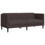 Voir la diapositive 2 : VIDAXL Canape a 2 places marron fonce tissu