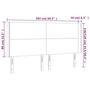 Voir la diapositive 6 : VIDAXL Tete de lit a LED Gris clair 163x16x118/128 cm Velours
