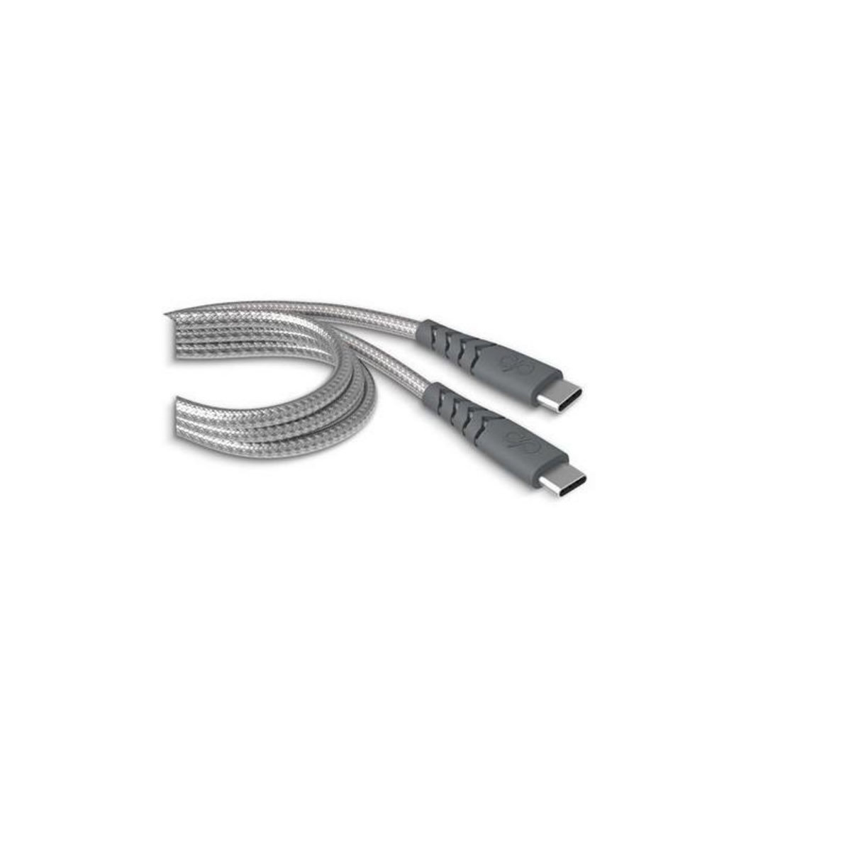 FORCE POWER Câble de charge renforcé USB Type C Force Power 1.2 m Gris