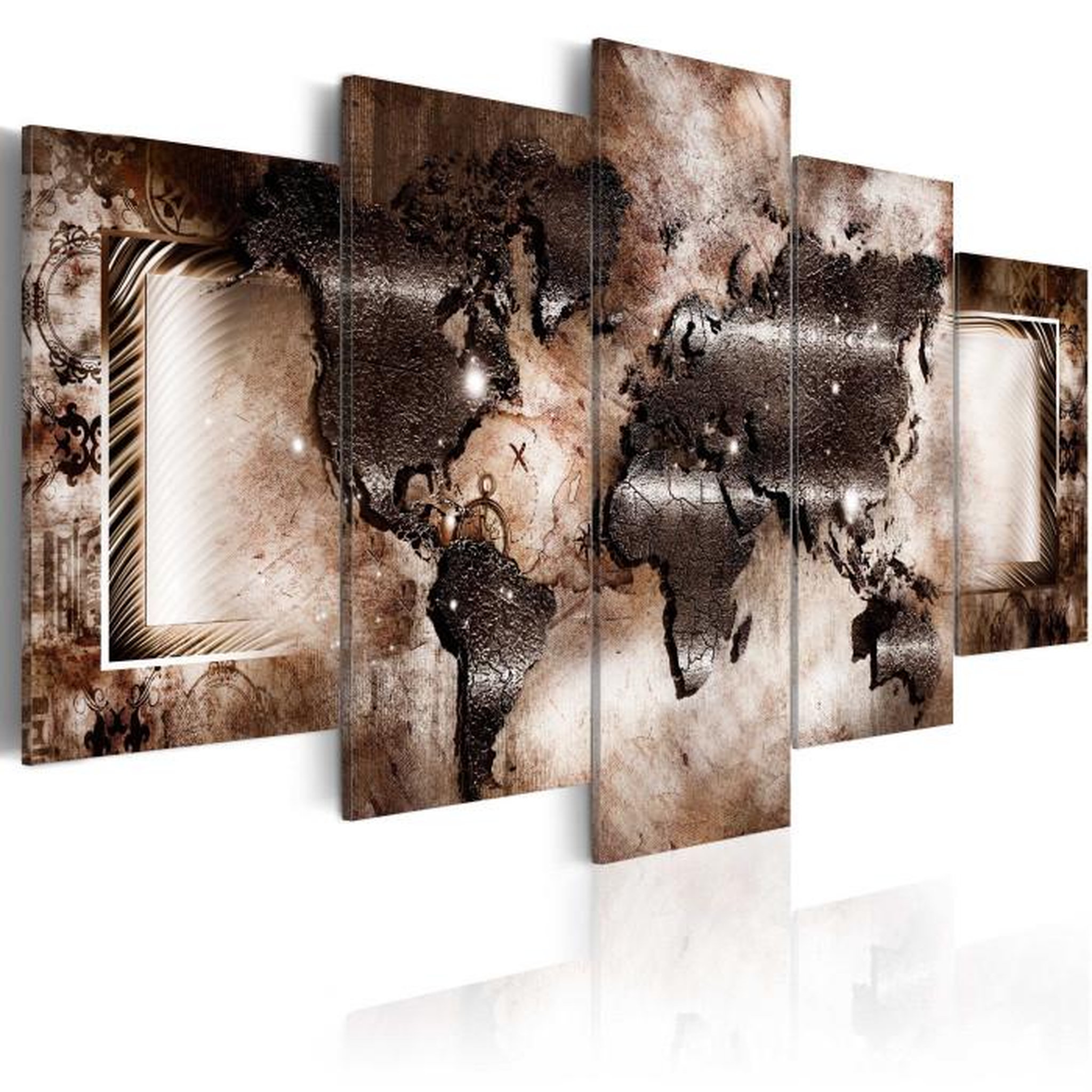 Paris Prix Tableau Imprimé  Platinum Map. Coloris disponibles : Multicolore