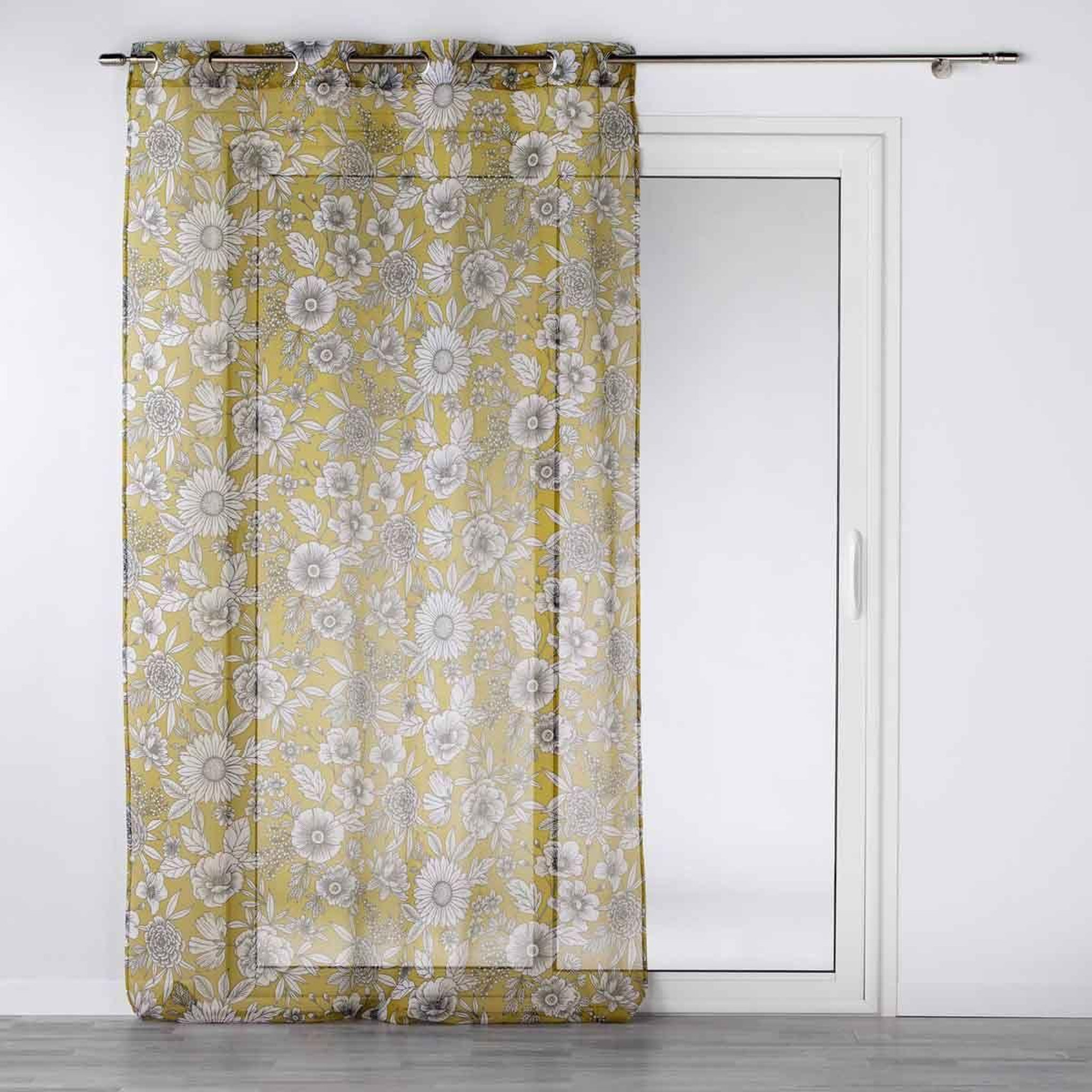 Douceur d'Intérieur Rideau voilage à œillets  milady  140x280cm jaune