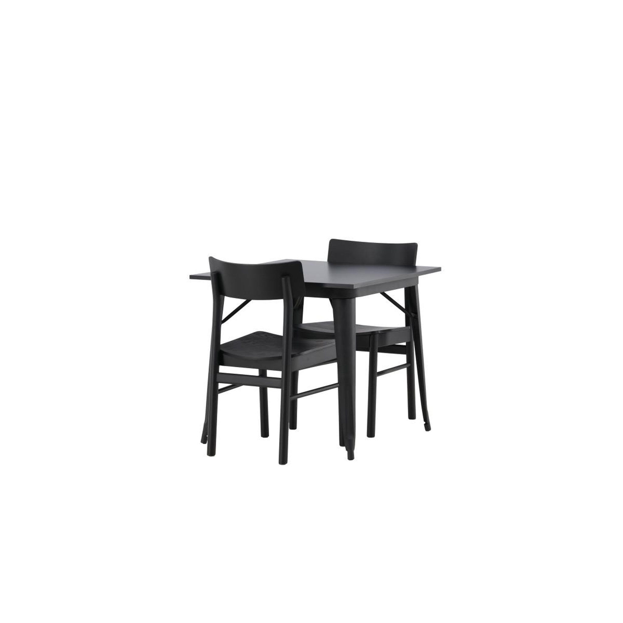 Voir la diapositive 4 : Paris Prix Ensemble table à manger & 2 chaises  tempe & montros  80cm noir