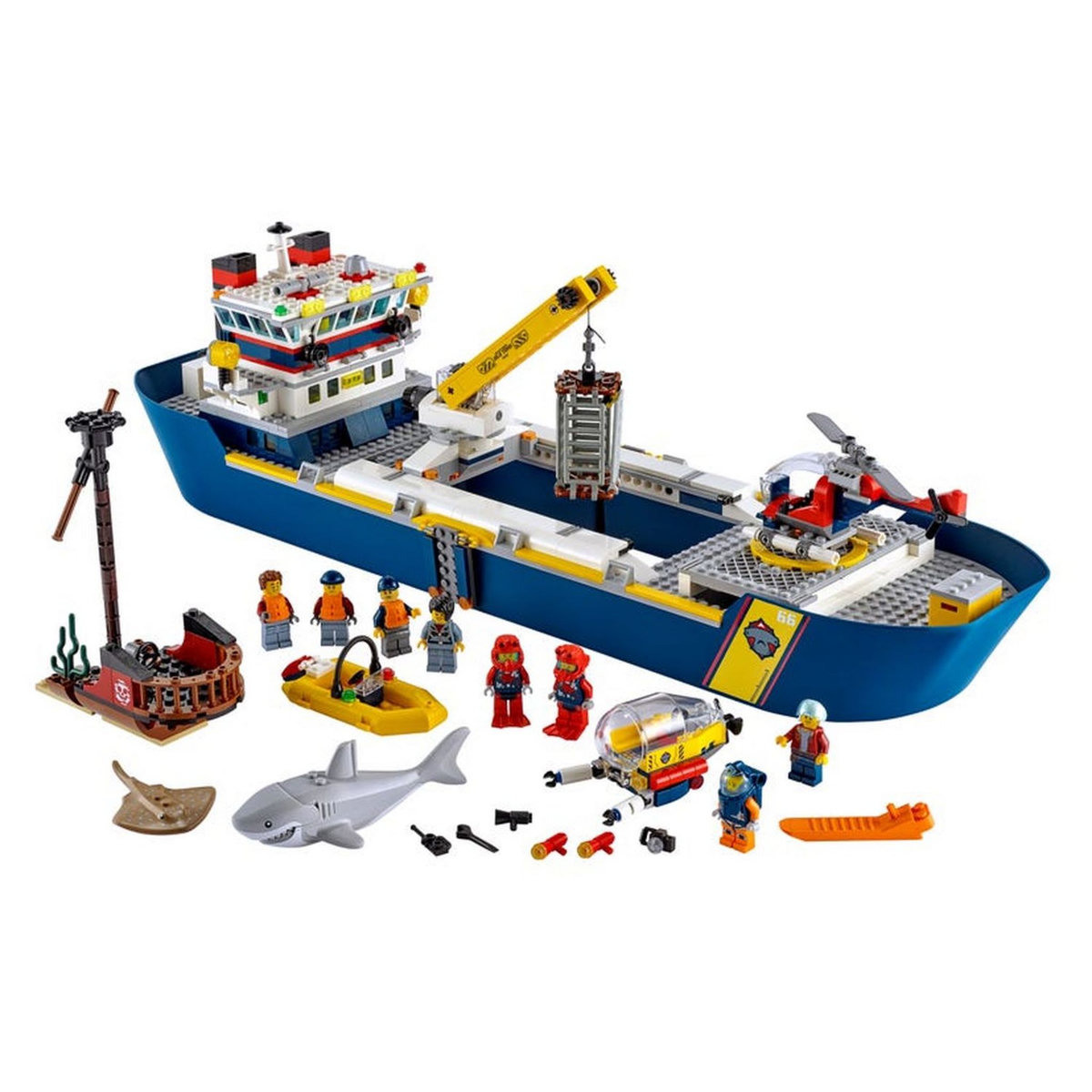 LEGO City 60266 - Le bateau d'exploration océanique