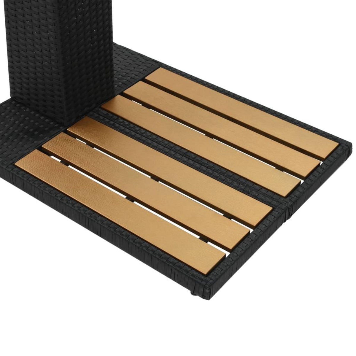 VIDAXL Douche de jardin resine tressee WPC