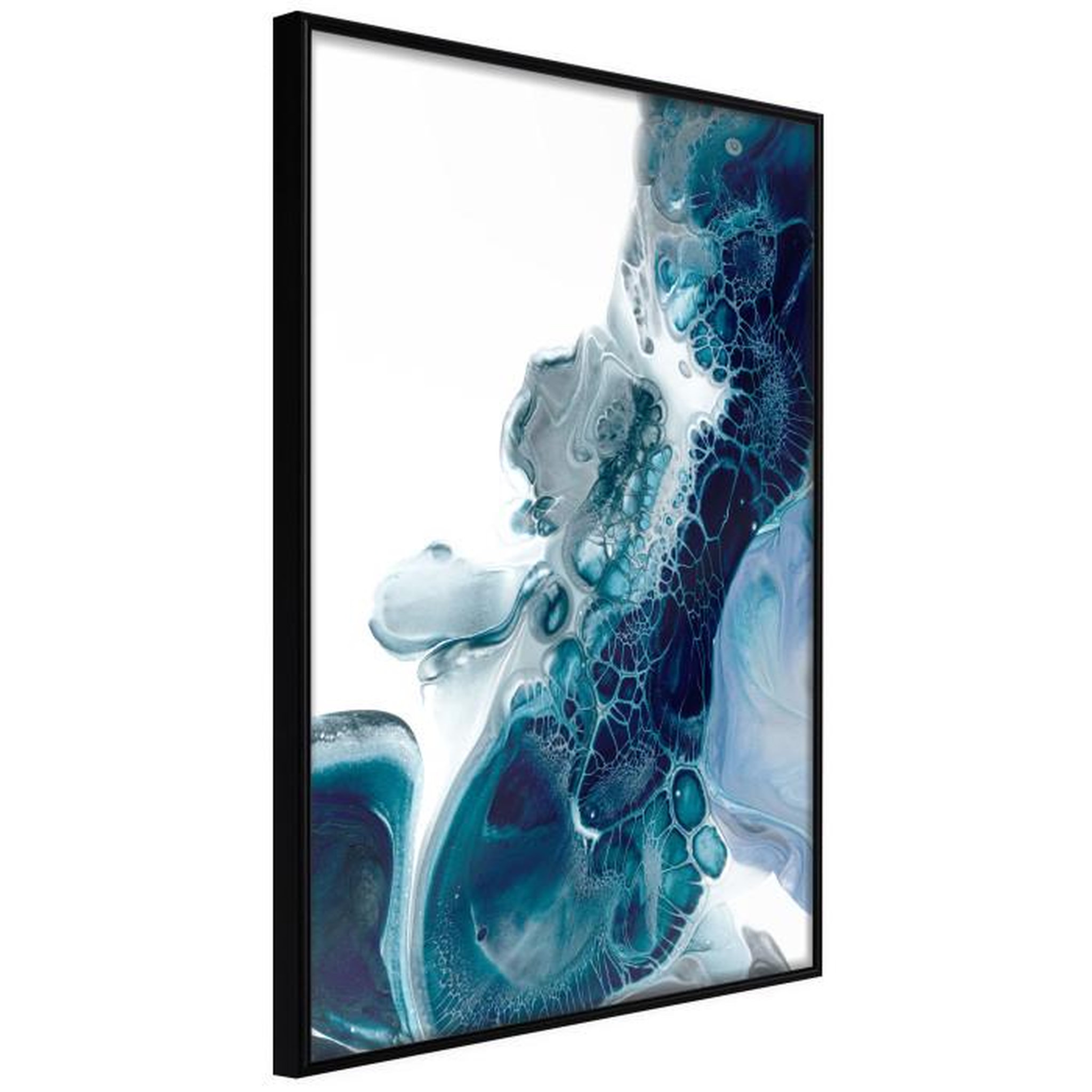 Paris Prix Affiche Murale Encadrée  Acrylic Pouring I. Coloris disponibles : Jaune, Noir