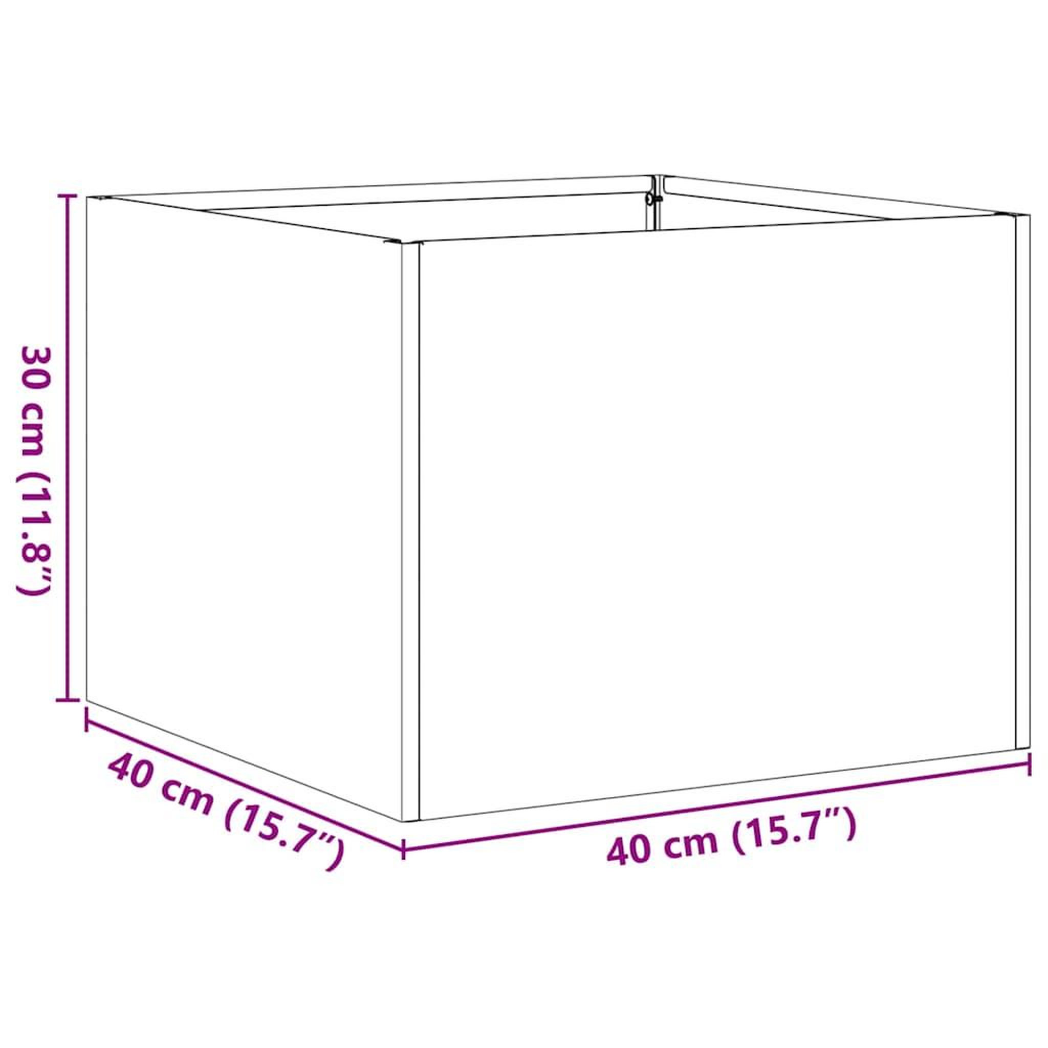 Voir la diapositive 6 : VIDAXL Jardiniere anthracite 40x40x30 cm acier