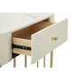 Voir la diapositive 5 : Paris Prix Console Design Effet Marbre  Sharon  100cm Blanc & Or