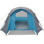Voir la diapositive 5 : VIDAXL Tente de camping de cabine 4 personnes bleu impermeable