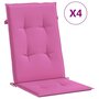 Voir la diapositive 2 : VIDAXL Coussins de chaise a dossier haut lot de 4 rose tissu