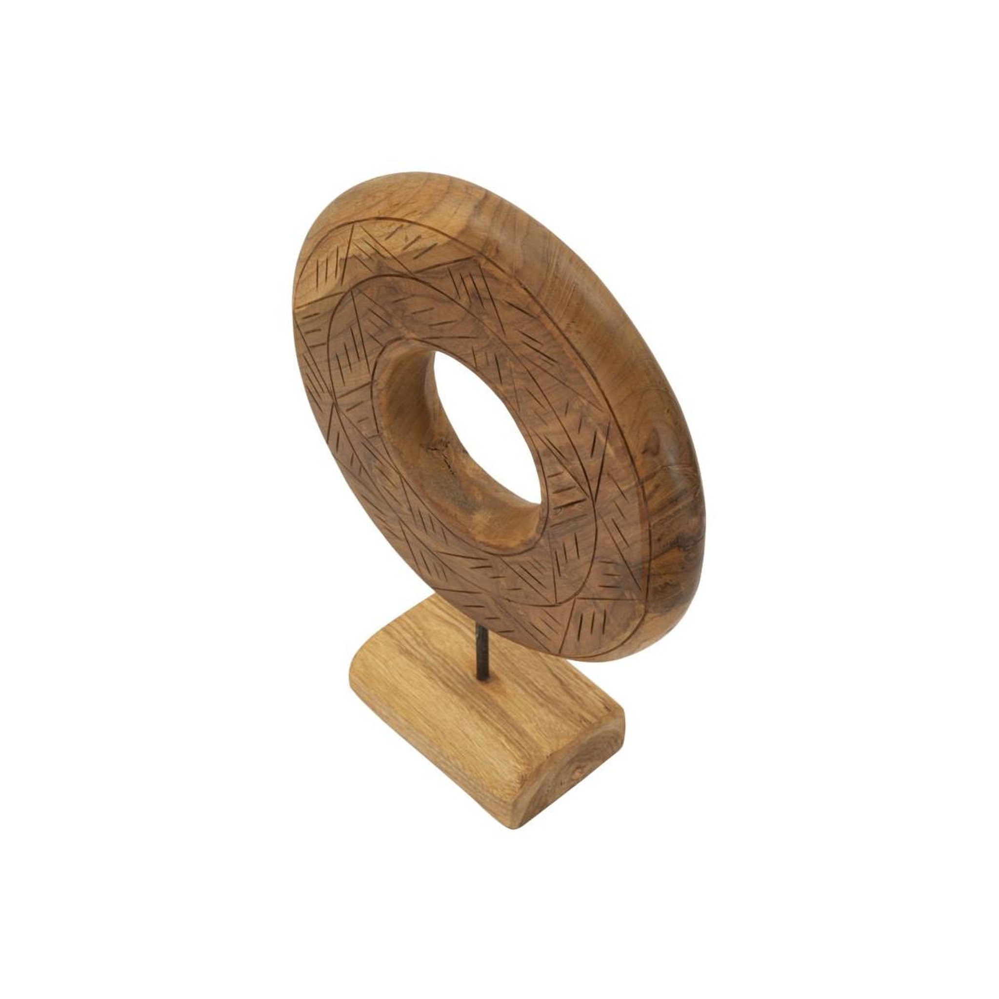 Voir la diapositive 3 : Paris Prix Objet Déco Rond en Teck  Dorat  38cm Naturel