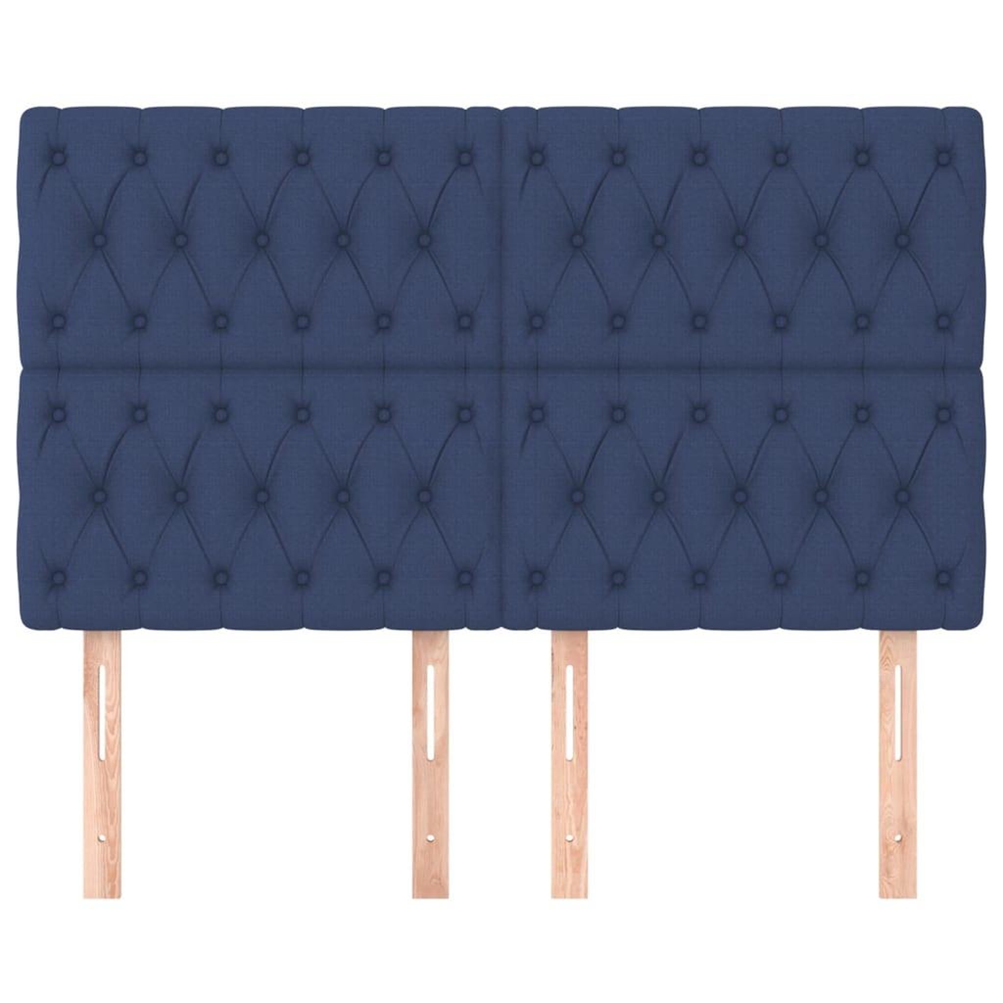 Voir la diapositive 3 : VIDAXL Tetes de lit 4 pcs Bleu 72x7x78/88 cm Tissu