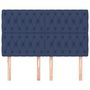 Voir la diapositive 3 : VIDAXL Tetes de lit 4 pcs Bleu 72x7x78/88 cm Tissu