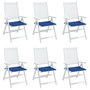 Voir la diapositive 4 : VIDAXL Coussins de chaise de jardin lot de 6 bleu royal 40x40x3 cm
