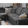 Voir la diapositive 4 : BEST MOBILIER Paul - canapé d'angle gauche - 5 places - convertible avec coffre et têtières - en tissu