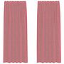 Voir la diapositive 2 : VIDAXL Rideaux en voile avec boucles 2 pcs rouge bordeaux 140x245 cm
