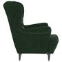Voir la diapositive 4 : VIDAXL Fauteuil vert fonce velours
