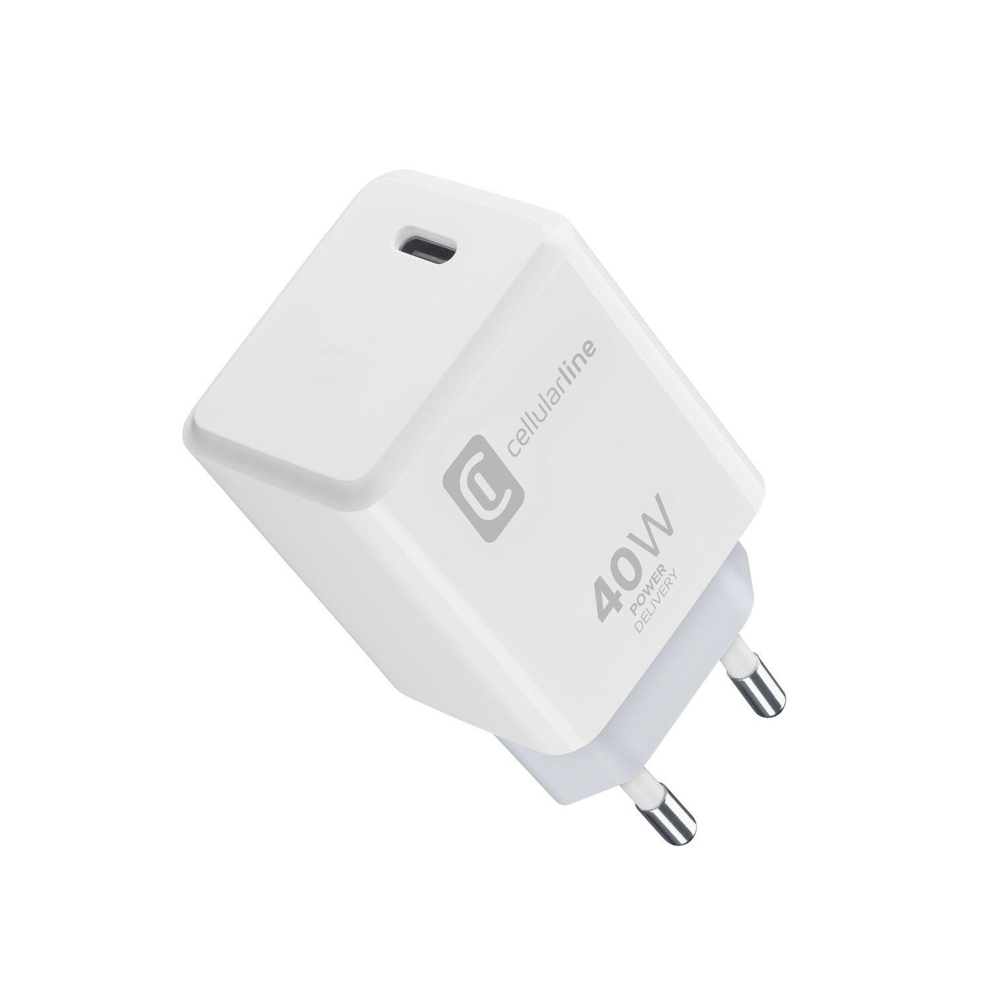 Voir la diapositive 2 : CELLULAR LINE Cellularline chargeur secteur usb-c 40w – dédié apple chargeur secteur usb-c 40w power delivery, idéal pour l'iphone 17 et l'ipad pro 2025.