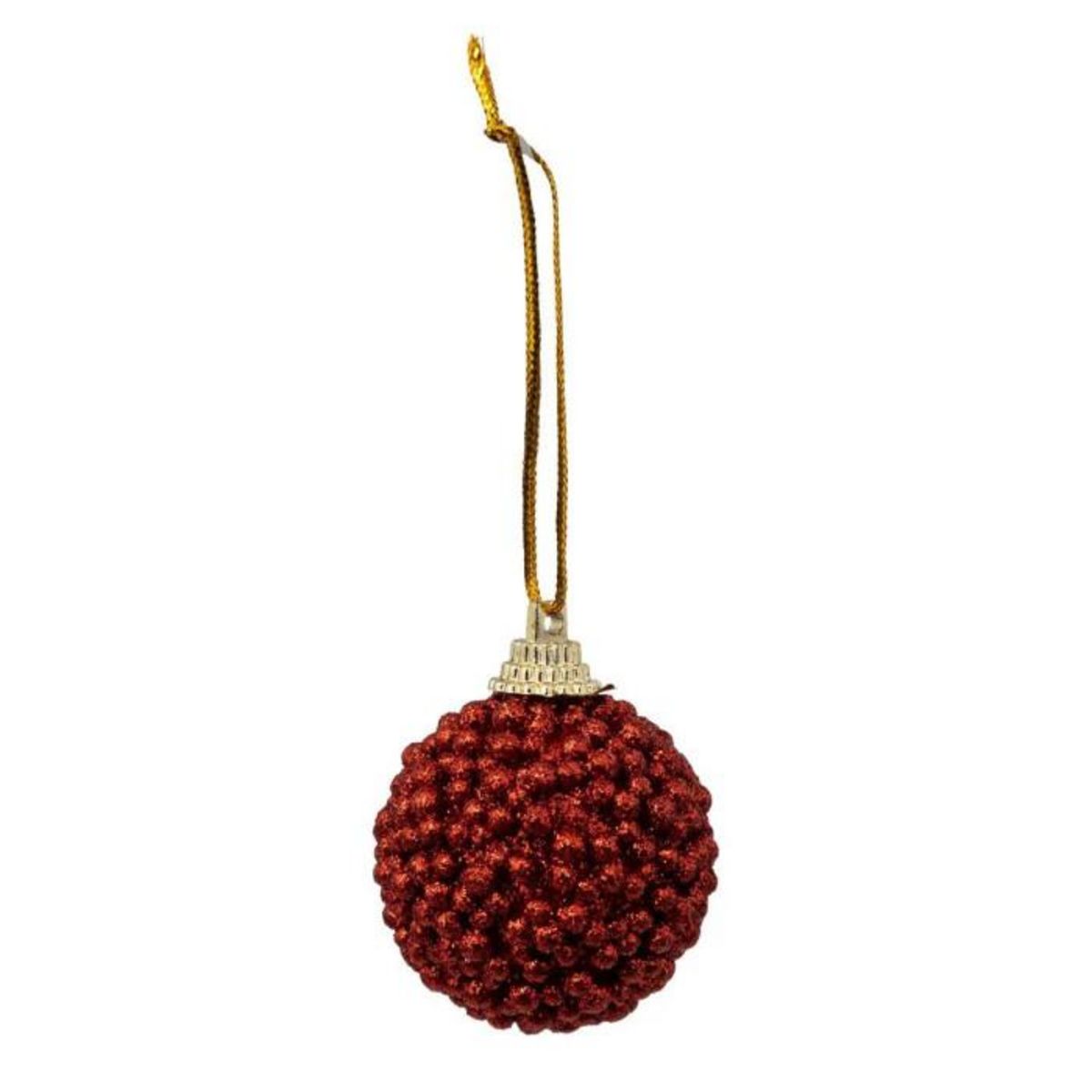 ATMOSPHERA Lot de 10 Boules de Noël  Petites Billes  4cm Rouge