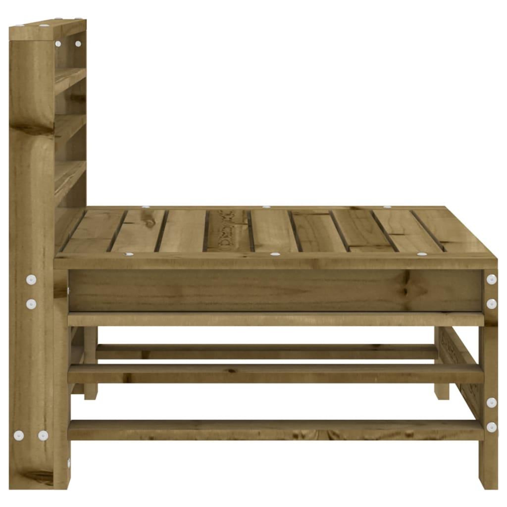 Voir la diapositive 4 : VIDAXL Canape central de jardin bois de pin impregne
