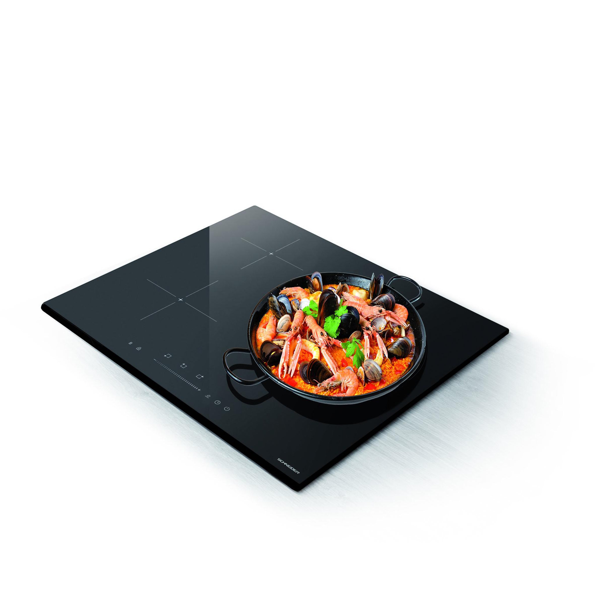 Voir la diapositive 3 : SCHNEIDER Table induction 3 feux Noir - SCTI631N3S