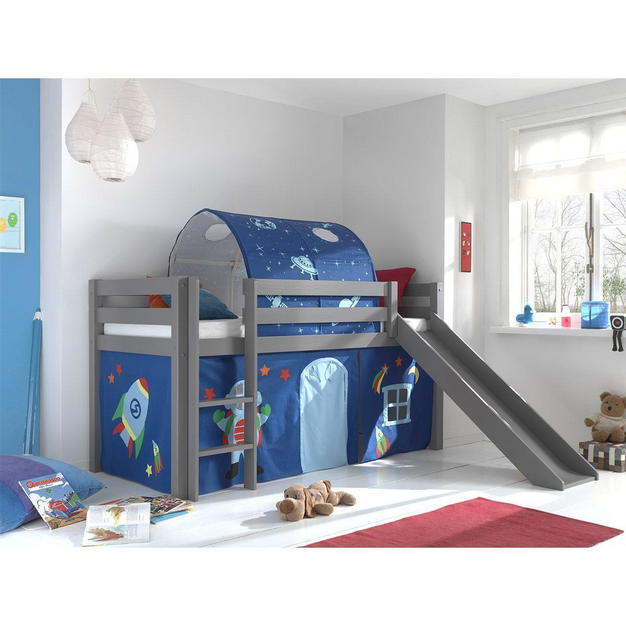 Voir la diapositive 2 : Paris Prix Pack - lit enfant, tente, tunnel & toboggan  pino astronaute ii  gris
