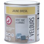 AUCHAN Peinture murale mat lavable jaune brésil - VELOURS