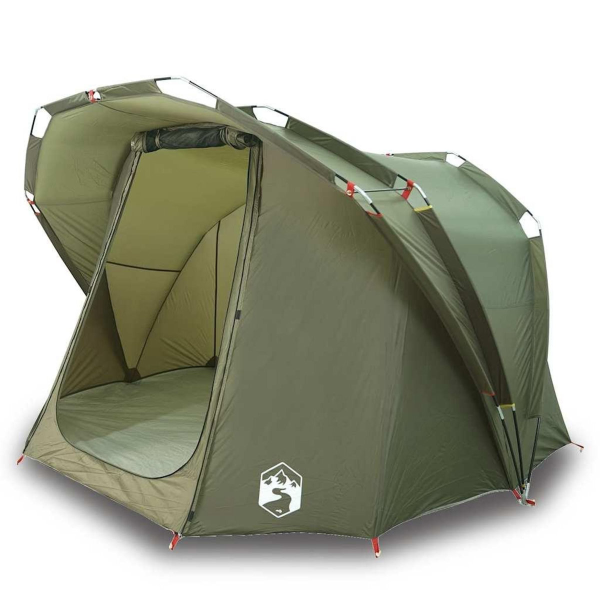 VIDAXL Tente de peche 4 personnes vert olive impermeable