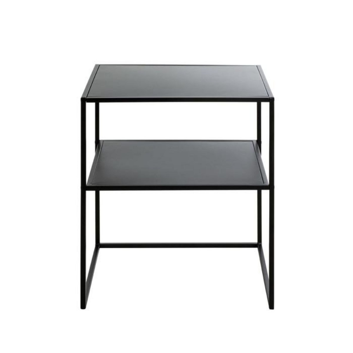 Paris Prix Table d'Appoint en Métal  Cromano  60cm Noir