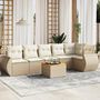 Voir la diapositive 1 : VIDAXL Salon de jardin avec coussins 7 pcs beige resine tressee
