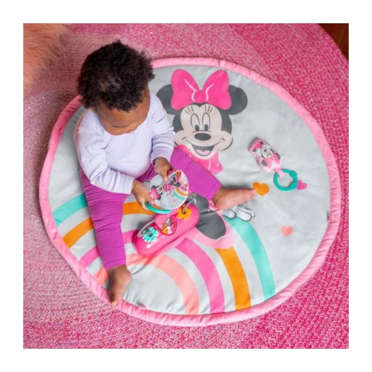 Bright Starts Tapis d'éveil Bright Starts Disney Baby Minnie Mouse rose