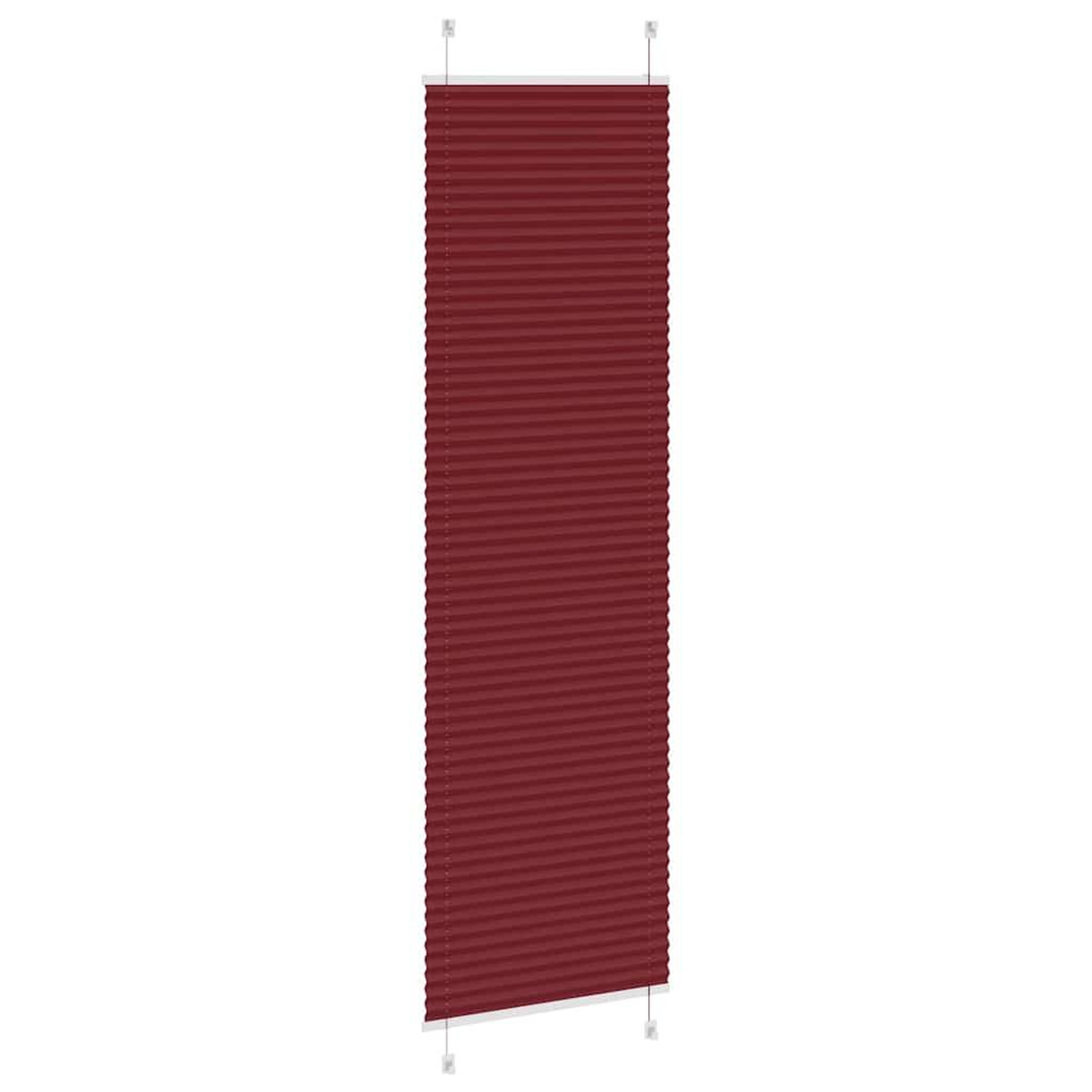 Voir la diapositive 4 : VIDAXL Store plisse rouge bordeaux 60x200 cm largeur du tissu 59,4 cm