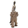 Voir la diapositive 2 : Paris Prix Statuette Déco Femme sur Éléphant  Tribal Masai  32cm Multicolore