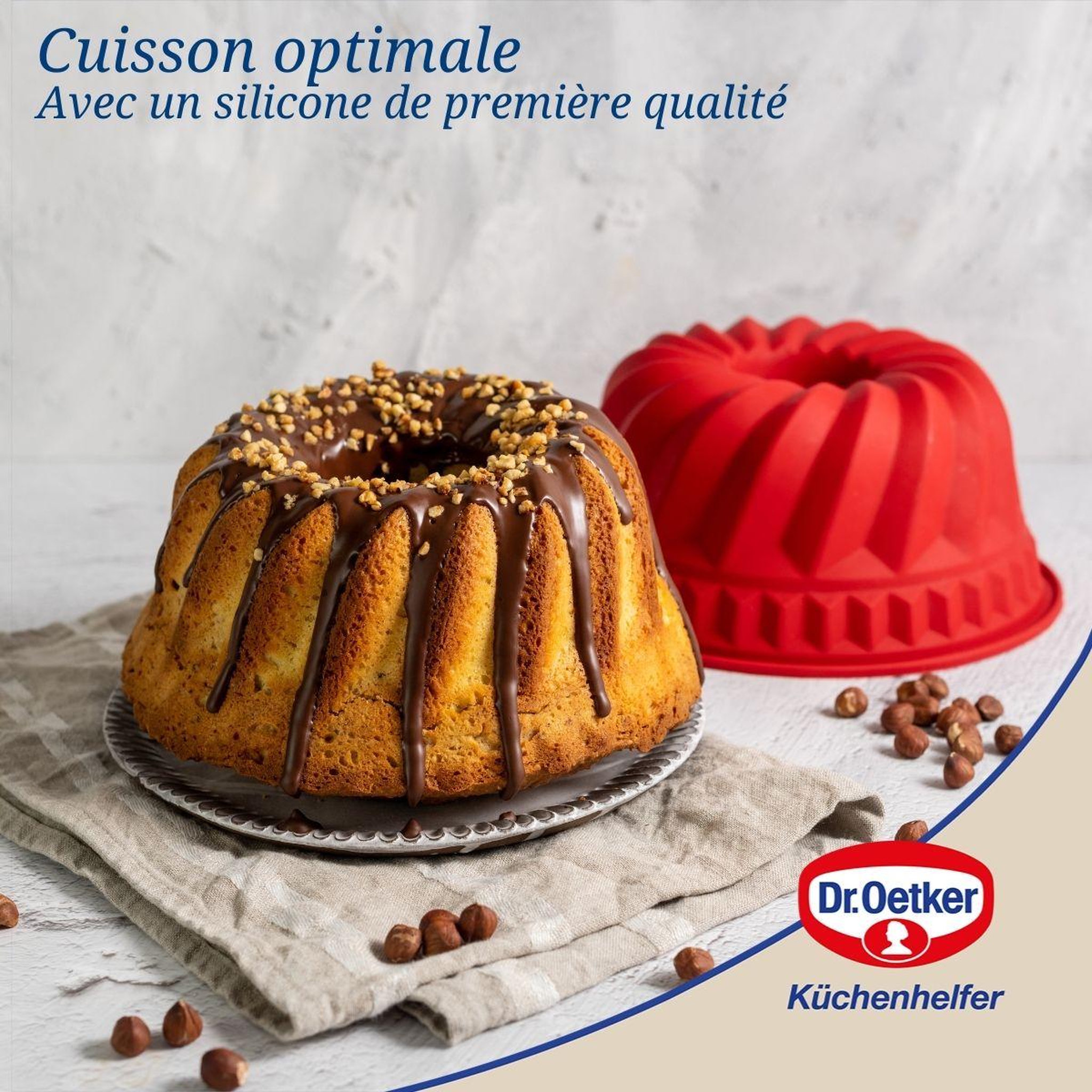 Voir la diapositive 3 : DR.OETKER Moule à kougelhopf 21,5 cm dr. Oetker flexxibel love