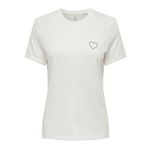 Only T Shirt  Femme Only Tenna. Coloris disponibles : Blanc