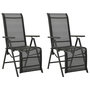Voir la diapositive 1 : VIDAXL Chaises inclinables de jardin lot de 2 Textilene et aluminium