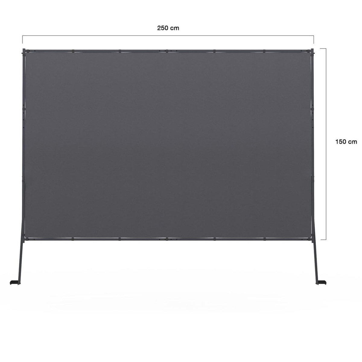 ID MARKET Auvent inclinable et réglable 250 x 150 cm pour pergola toit rétractable gris anthracite