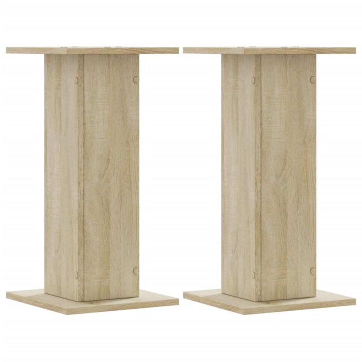VIDAXL Supports de haut parleurs 2 pcs chêne sonoma bois d ingénierie
