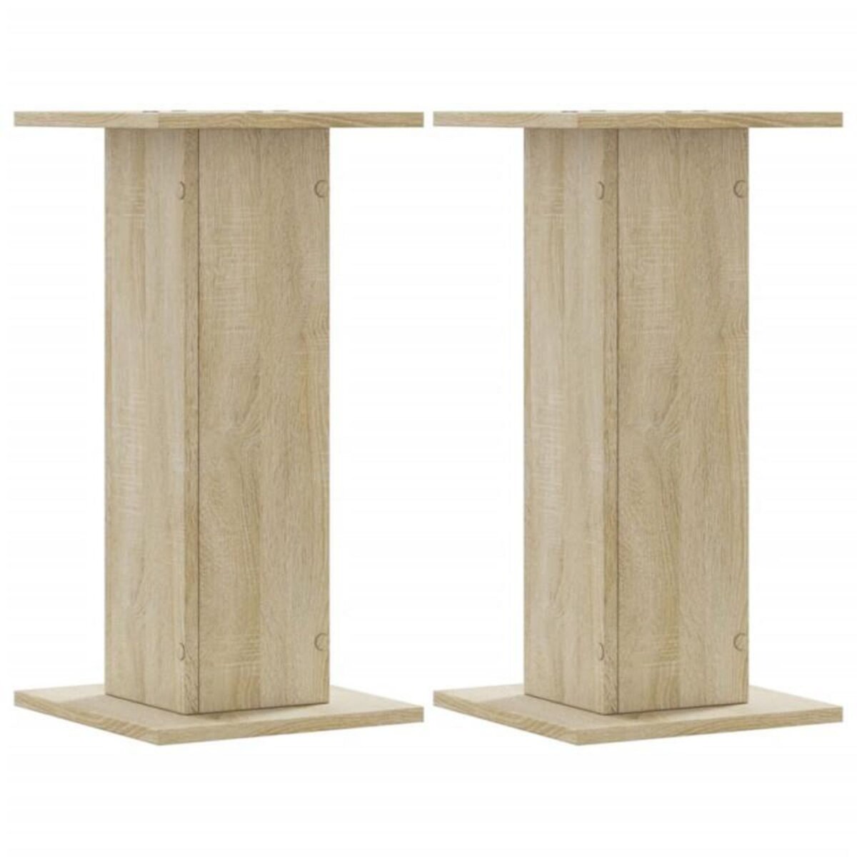 VIDAXL Supports de haut parleurs 2 pcs chêne sonoma bois d ingénierie