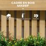 Voir la diapositive 5 : OUTSUNNY Jardinière murale avec treillis - lot de 3 jardinières murales - dim. 60L x 16l x 80H cm - bois sapin pré-huilé