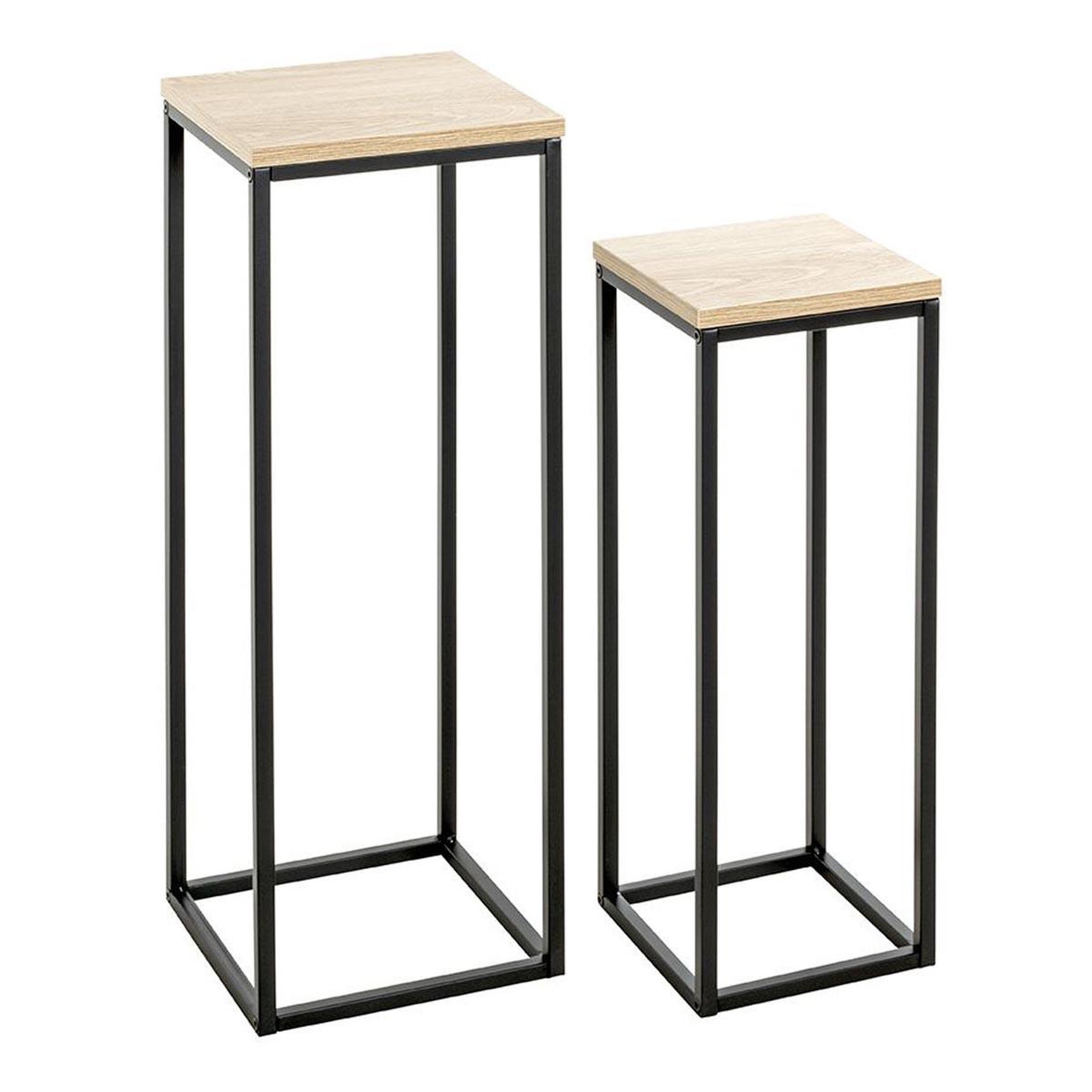 Paris Prix Lot de 2 sellettes  waldo  67cm naturel & noir